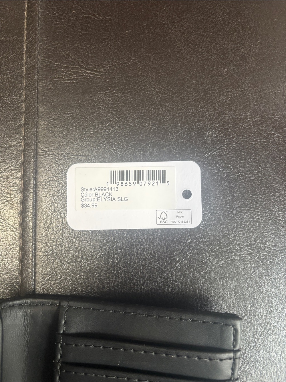 Guess Black Woven Card Case with Gold Logo - Picture 3 of 3